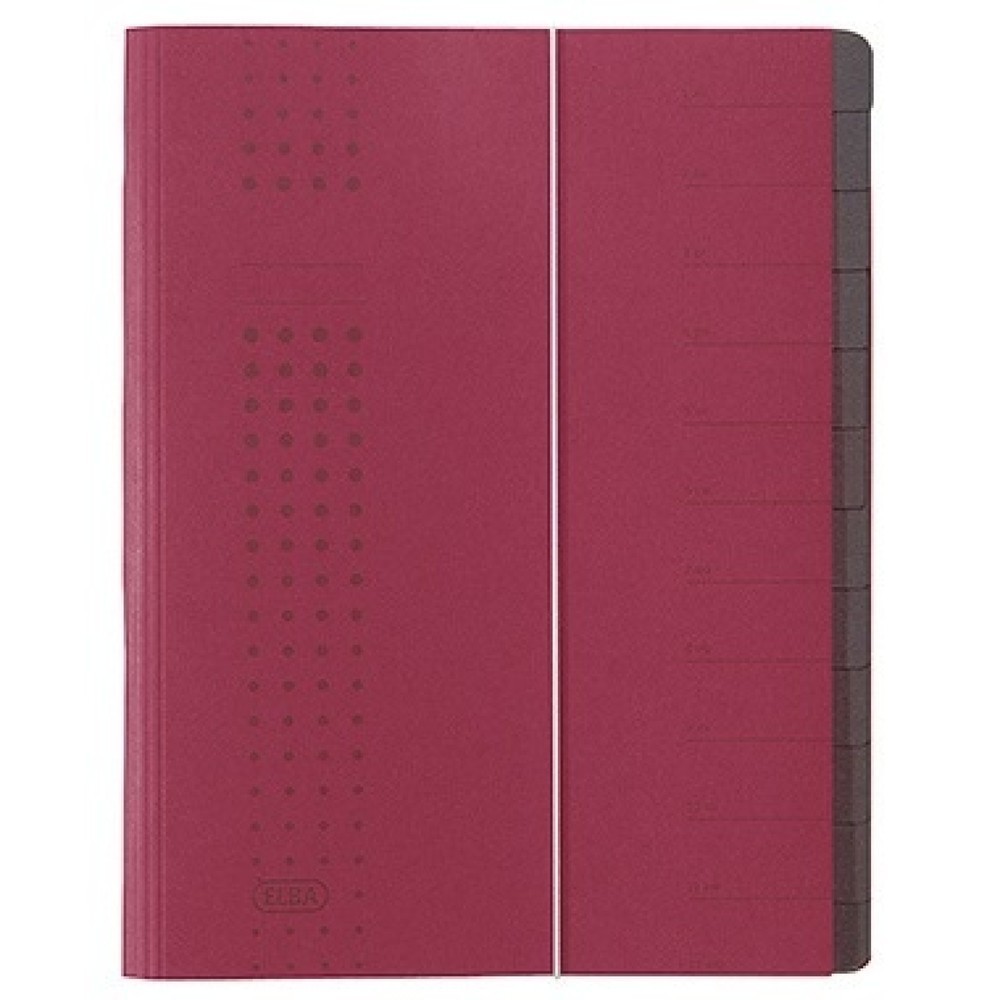 Produktabbildung: ELBA Ordnungsmappe chic 400001990 DIN A4 12Fächer Karton bordeaux