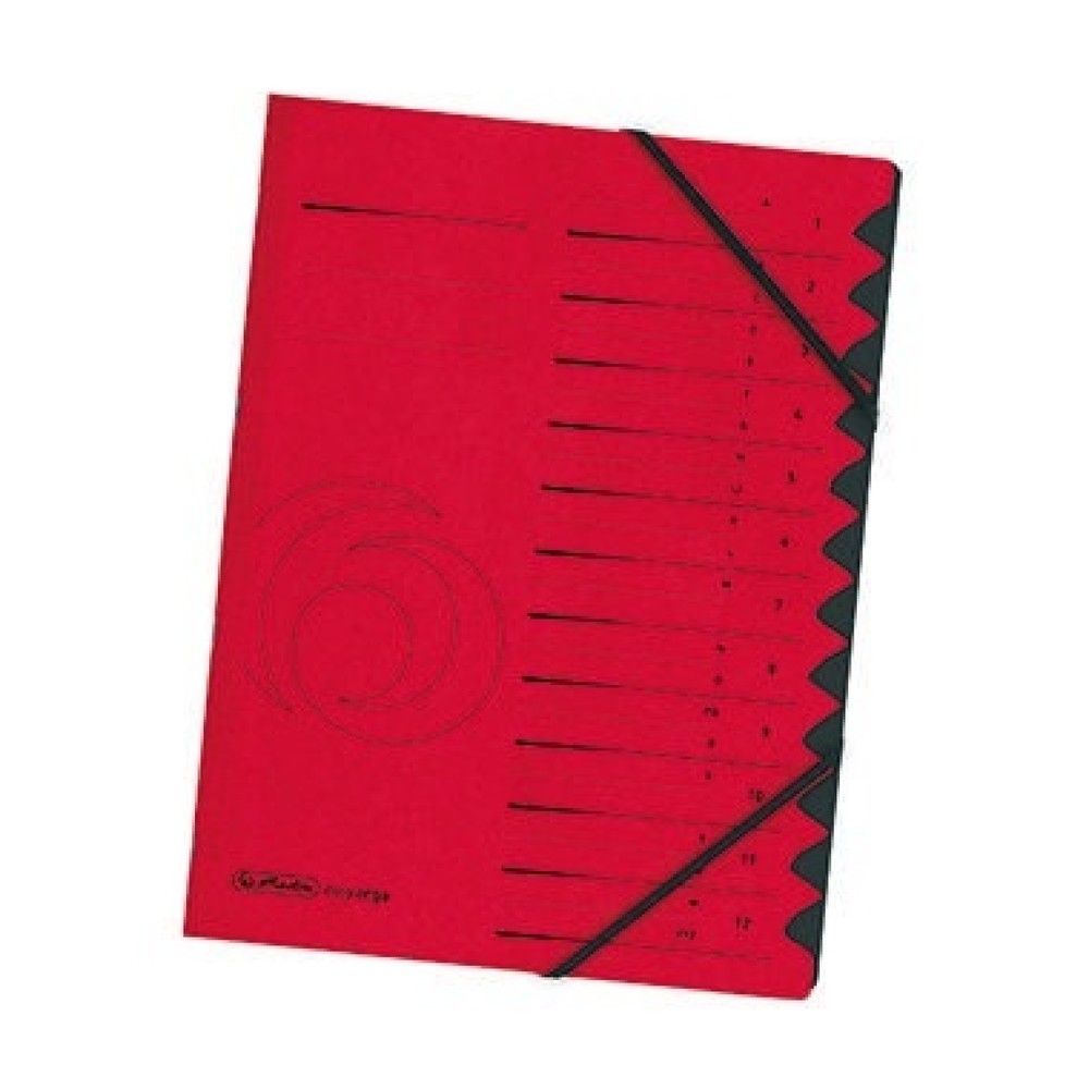 Produktabbildung Nr. 1: Herlitz Ordnungsmappe 10843324 DIN A4 12 Fächer Karton rot