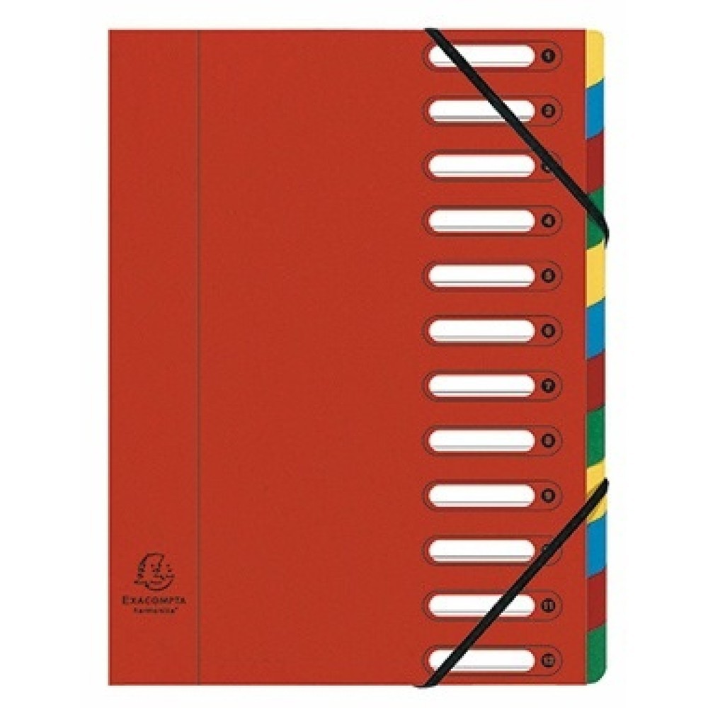 Produktabbildung Nr. 1: Exacompta Ordnungsmappe Harmonika 55125E DIN A4 12Fächer rot