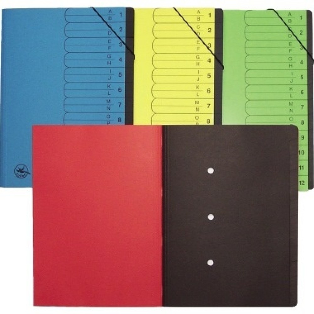 Produktabbildung Nr. 2: Ordnungsmappe DIN A4 12Fächer Colorkarton 420g gelb