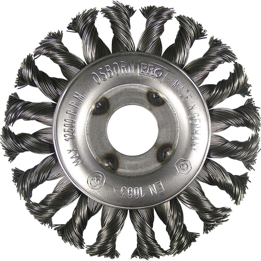 Produktabbildung: OSBORN Rundbürste, Stahl 13 mm, Ø 125 mm Drahtstärke 0,35 mm, 12500 min-¹