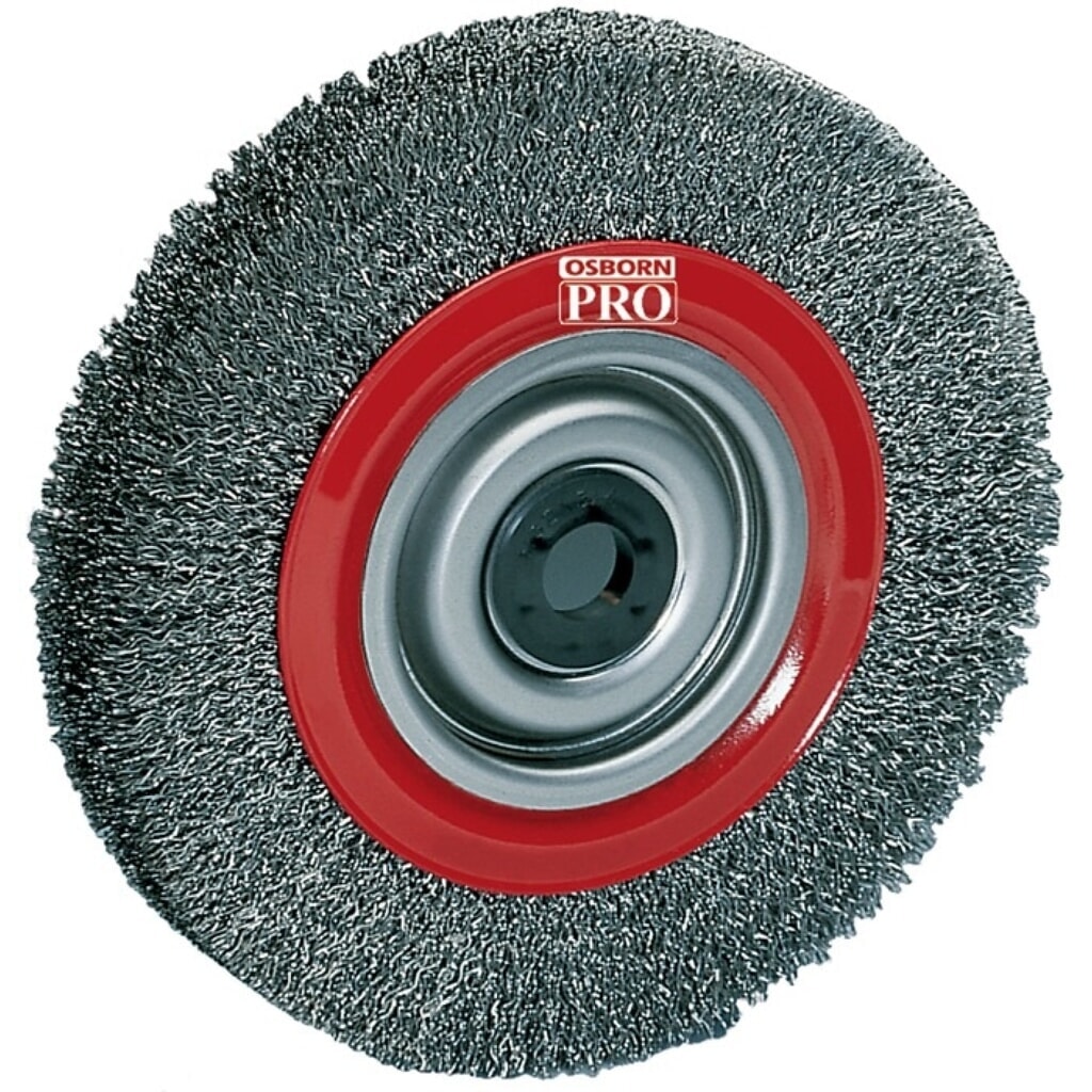 OSBORN Rundbürste, Stahl 28 mm, Ø 100 mm Drahtstärke 0,3 mm, 8000 min-¹ Produktabbildung: OSBORN Rundbürste, Stahl 28 mm, Ø 100 mm Drahtstärke 0,3 mm, 8000 min-¹