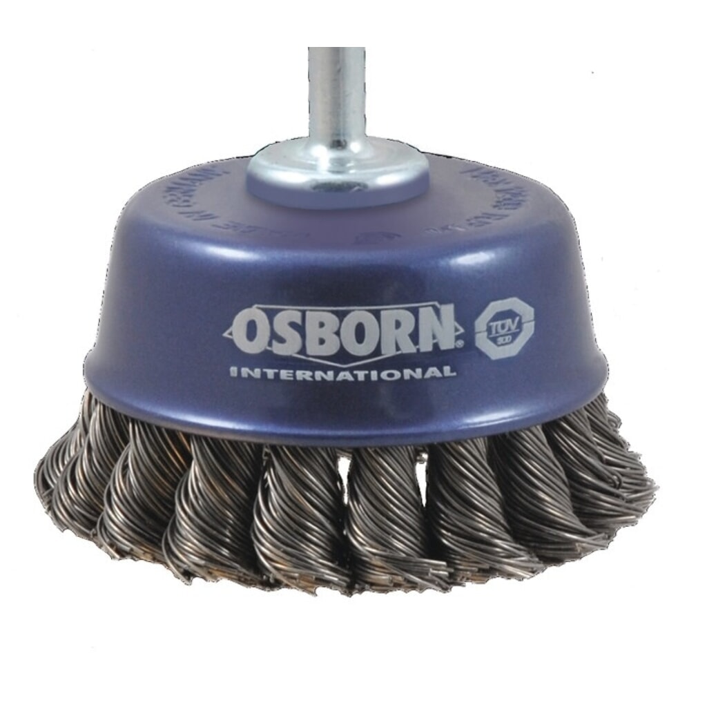 OSBORN Topfbürste, Stahl, Ø 65 mm Drahtstärke 0,5 mm, 6000 min-¹ Produktabbildung: OSBORN Topfbürste, Stahl, Ø 65 mm Drahtstärke 0,5 mm, 6000 min-¹