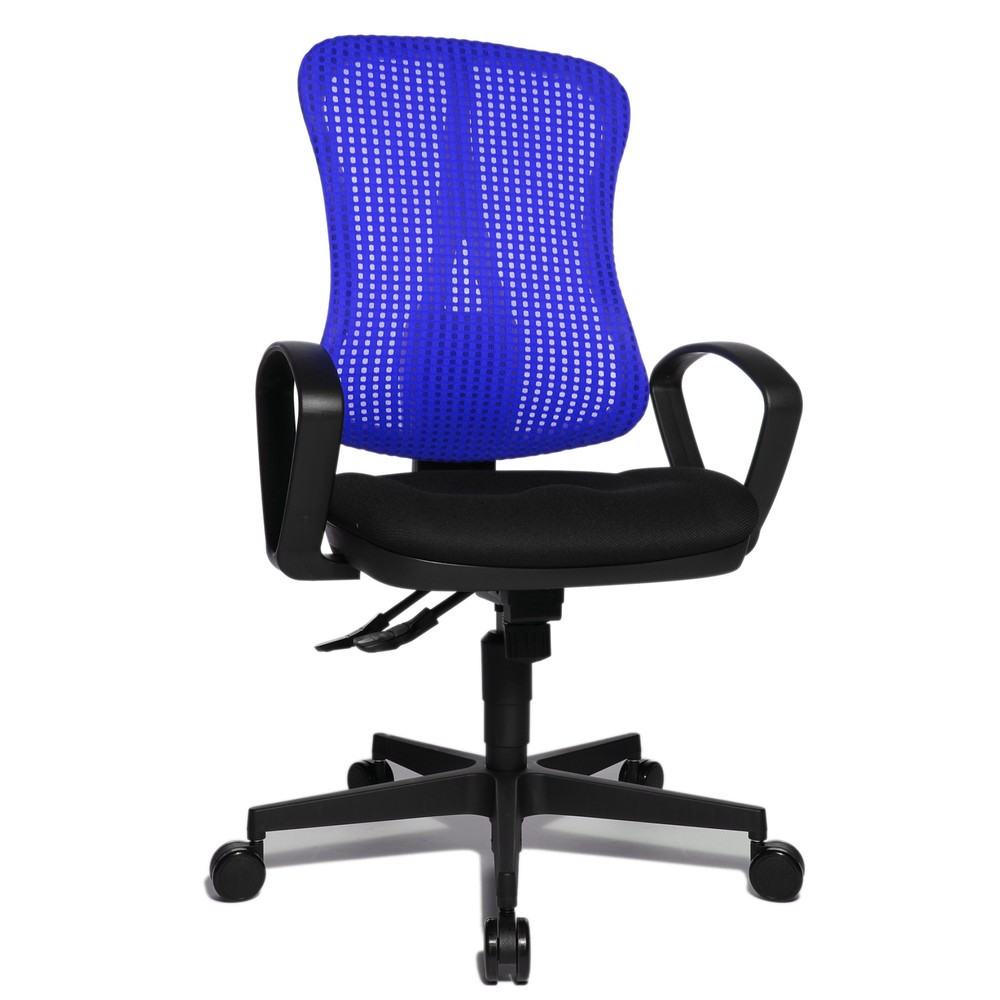Číslo obrázka výrobku 2: Kancelárska otočná stolička Topstar® Head Point SY, sedák s vybraním, tmavomodrá/čierna