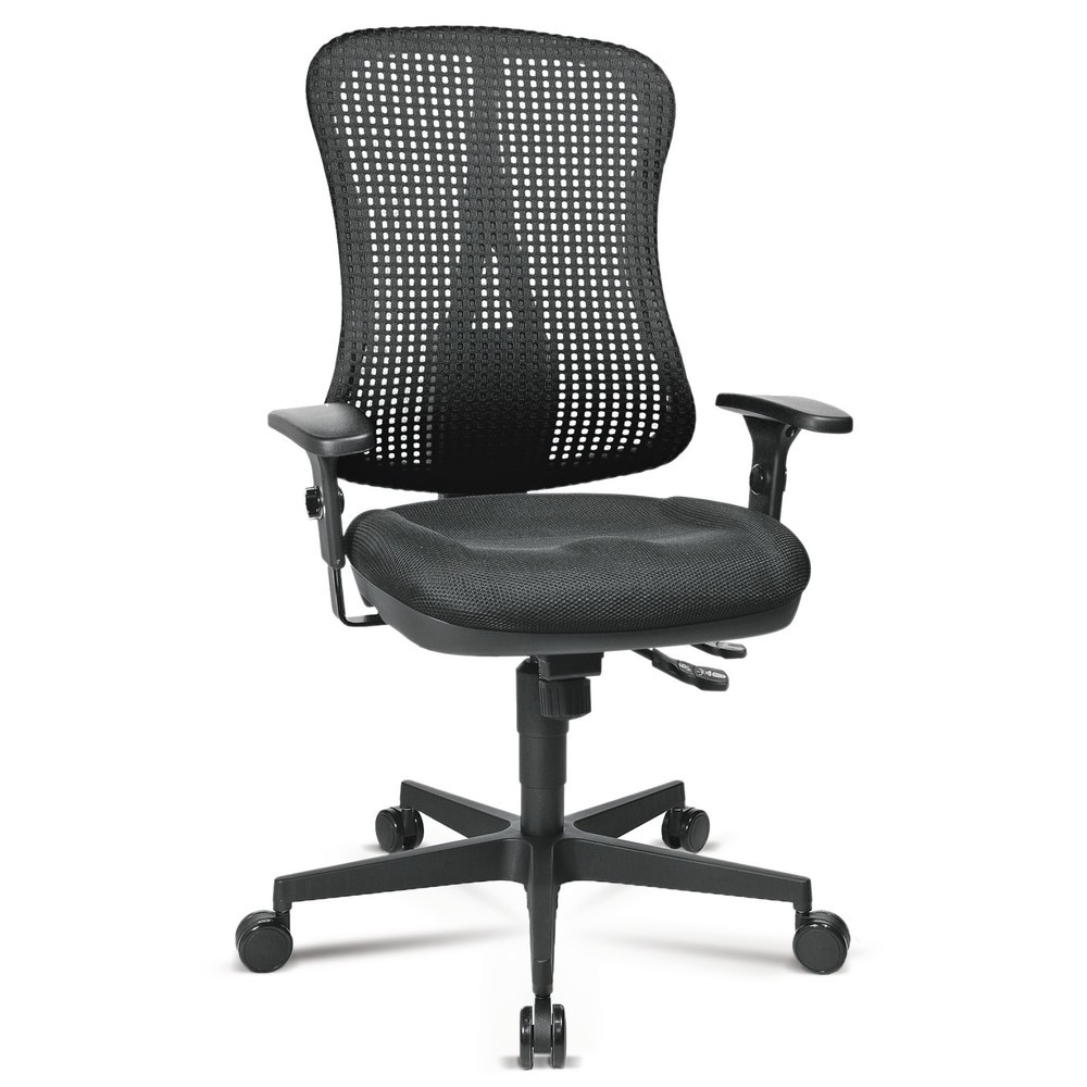 Obrázek produktu: Kancelářská otočná židle Topstar® Head Point SY, sedák s vybráním, černá/černá