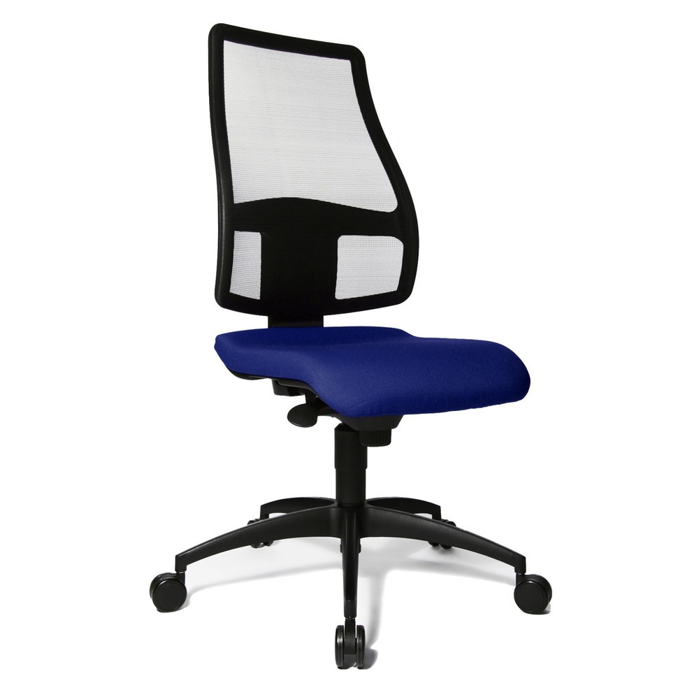 Obrázek produktu: Otočná kancelářská židle Topstar® Syncro s prodyšným síťovým opěradlem, královská modř