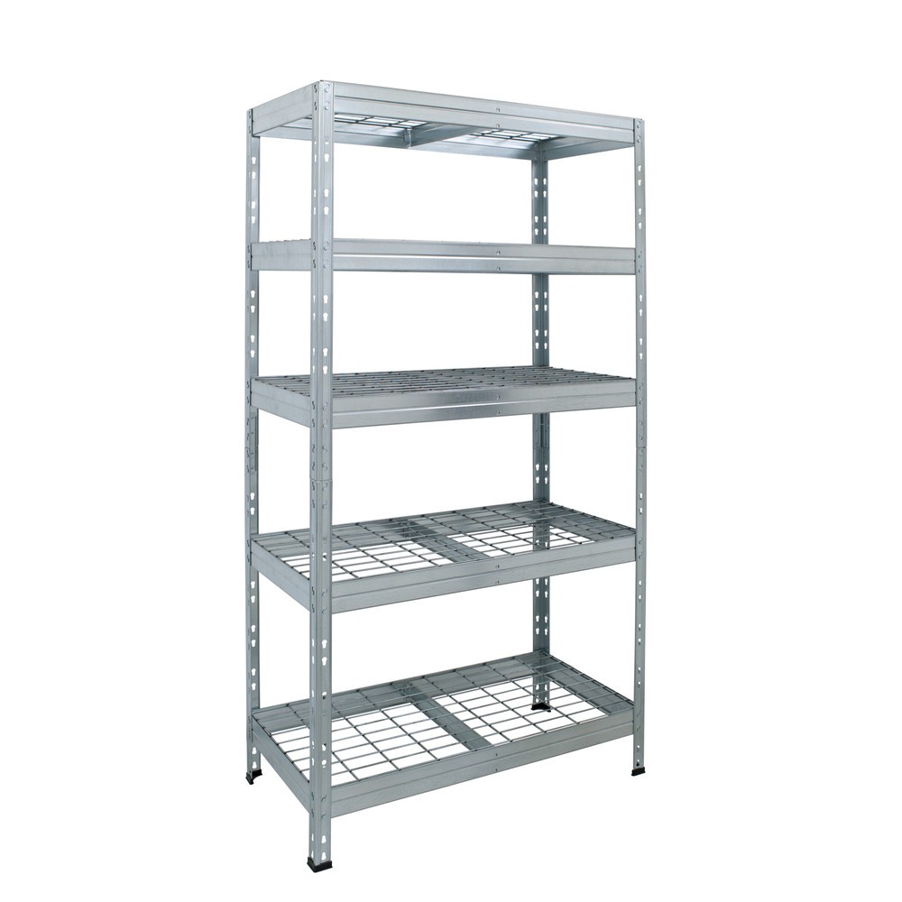 Produktabbildung: Outdoor-Weitspannregal mit Gitterböden, HxBxT 1.800 x 900 x 450 mm