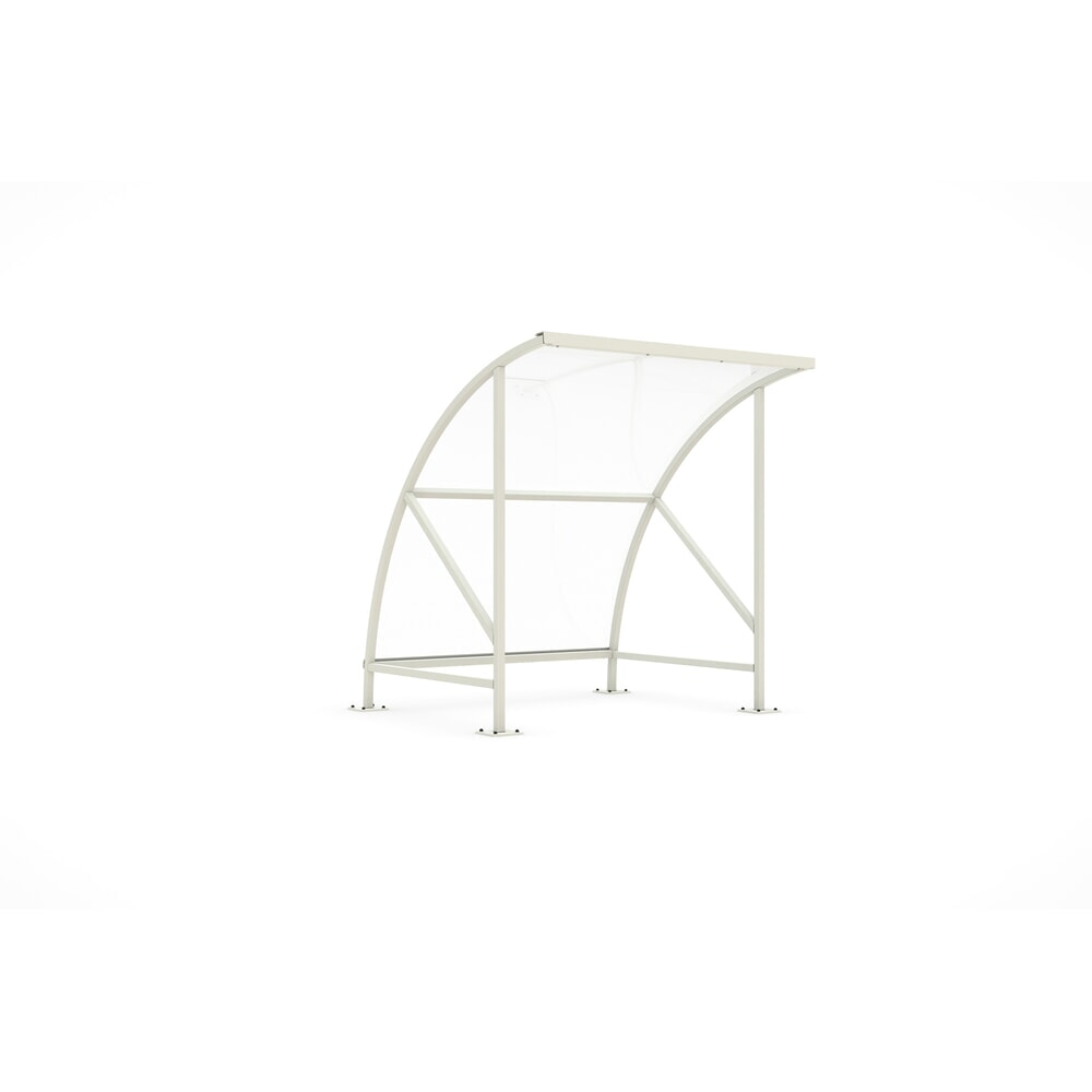 Product afbeelding: Overkapping SWING in rondboogontwerp, breedte 2.040 mm, RAL 9002 grijswit
