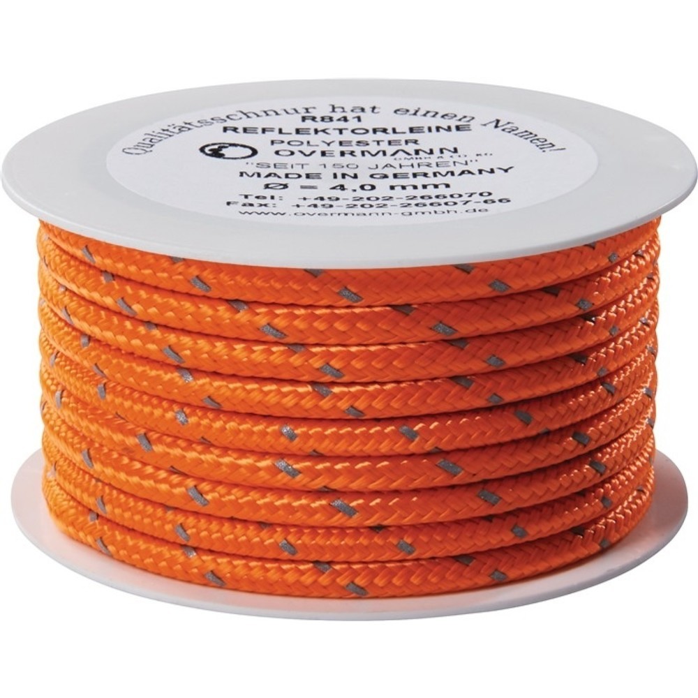 Produktabbildung: OVERMANN Reflektorschnur Safety Reflector L.100m D.2mm PES orange