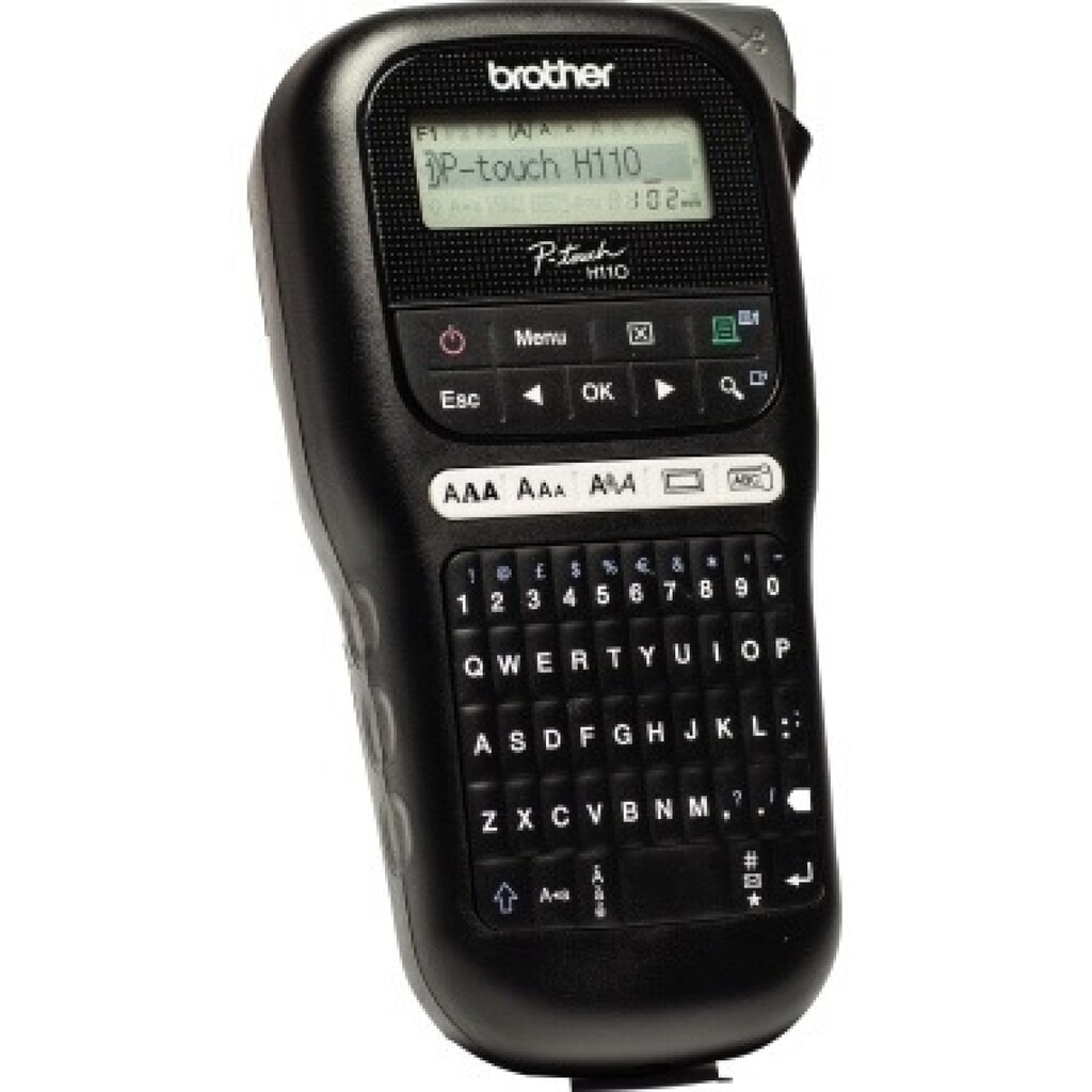 P-touch Beschriftungsgerät PTH110ZG1 3,5-12mm schwarz/silber Produktabbildung: P-touch Beschriftungsgerät PTH110ZG1 3,5-12mm schwarz/silber