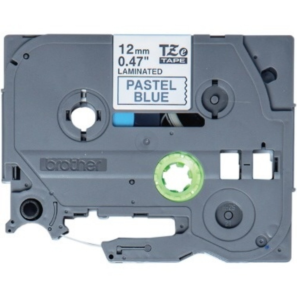Produktabbildung: P-touch Schriftbandkassette TZEMQ531 12mmx4m sw auf blau pastel