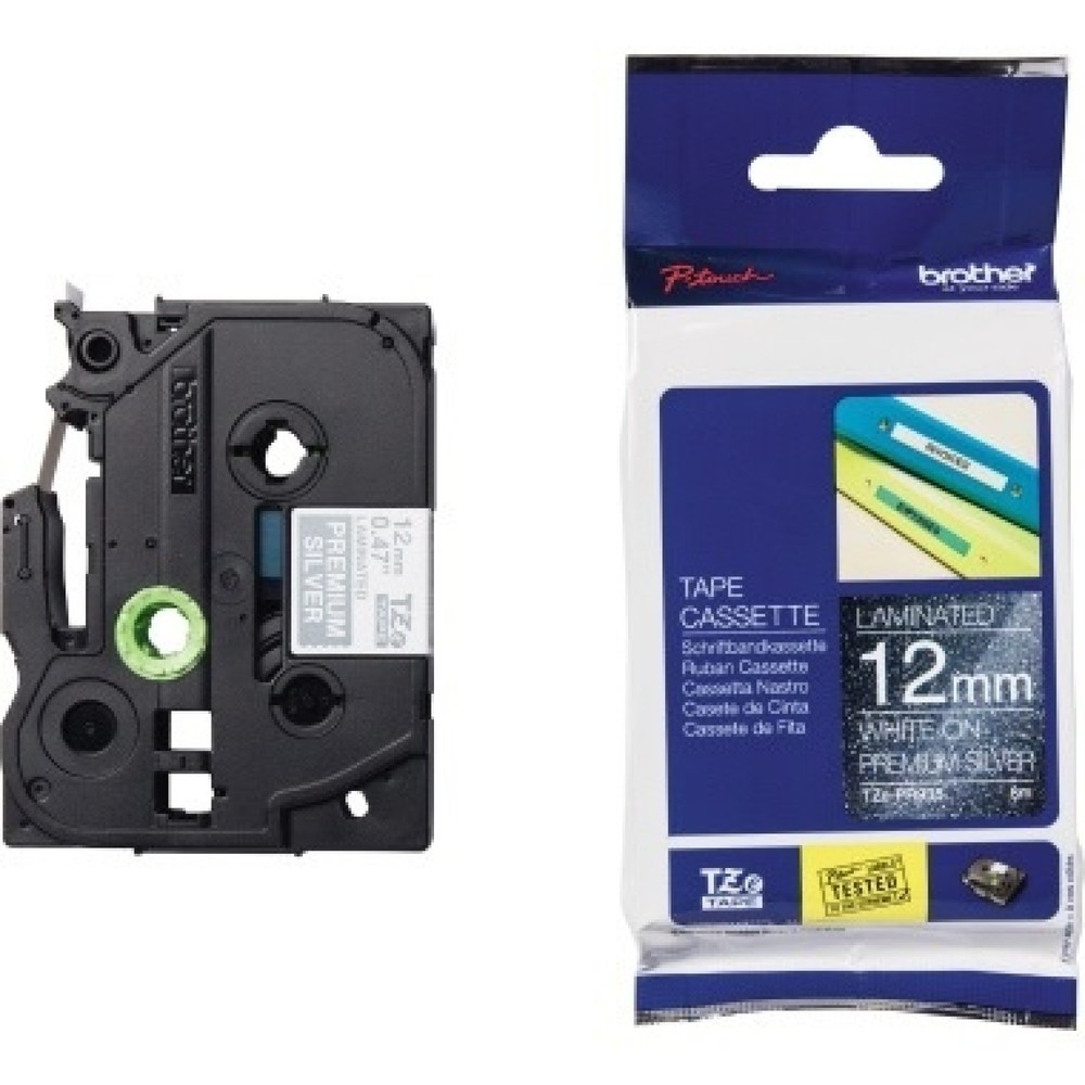 Produktabbildung Nr. 3: P-touch Schriftbandkassette TZEPR935 12mmx8m sw auf silber