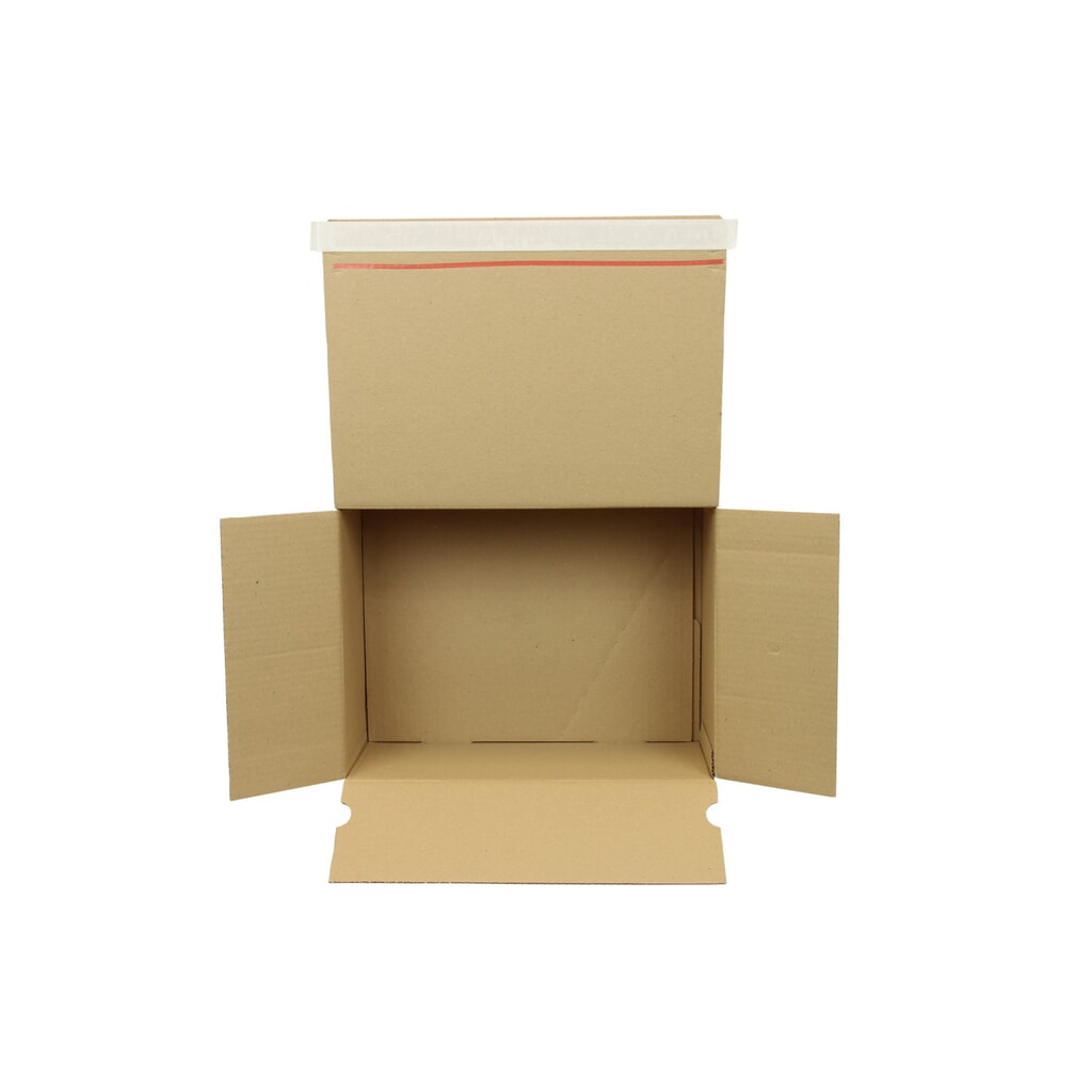 Produktabbildung Nr. 2: Automatikkarton mit SK-Verschluss, braun, Qual. 1.30B, DIN C4, 345 x 256 x 130 mm (L x B x H) Innenmaß
