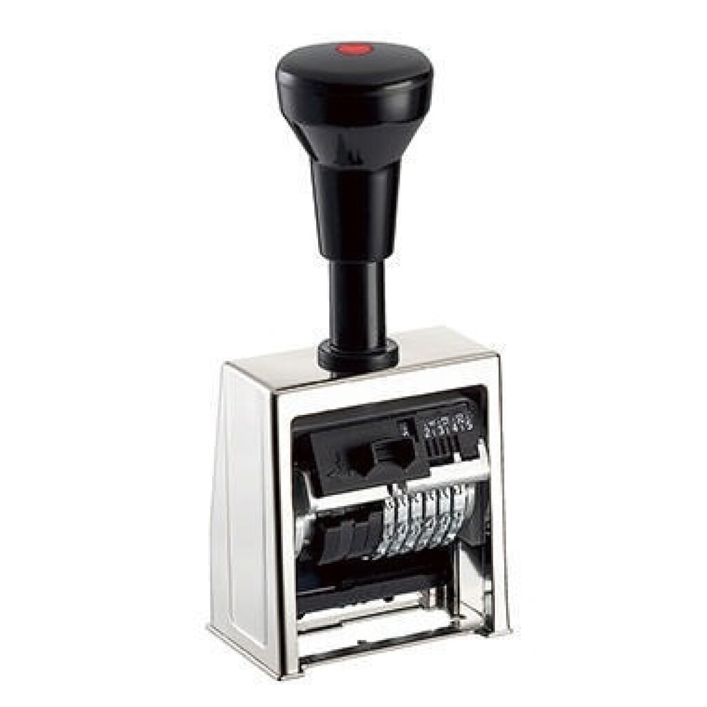 REINER Paginierstempel Numeroteur B6 200300-011 6Räder vercromt/sw Produktabbildung: REINER Paginierstempel Numeroteur B6 200300-011 6Räder vercromt/sw