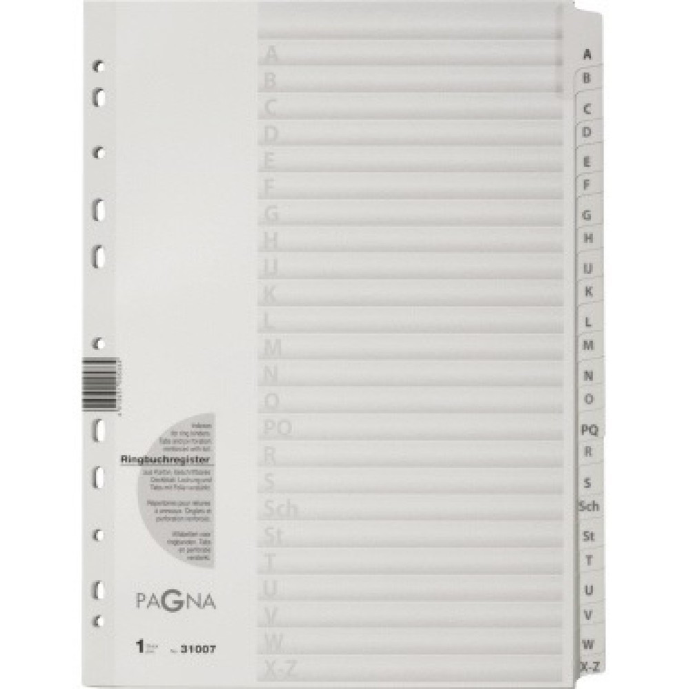 Produktabbildung: PAGNA Register 31007-08 A-Z DIN A4 24tlg. ws