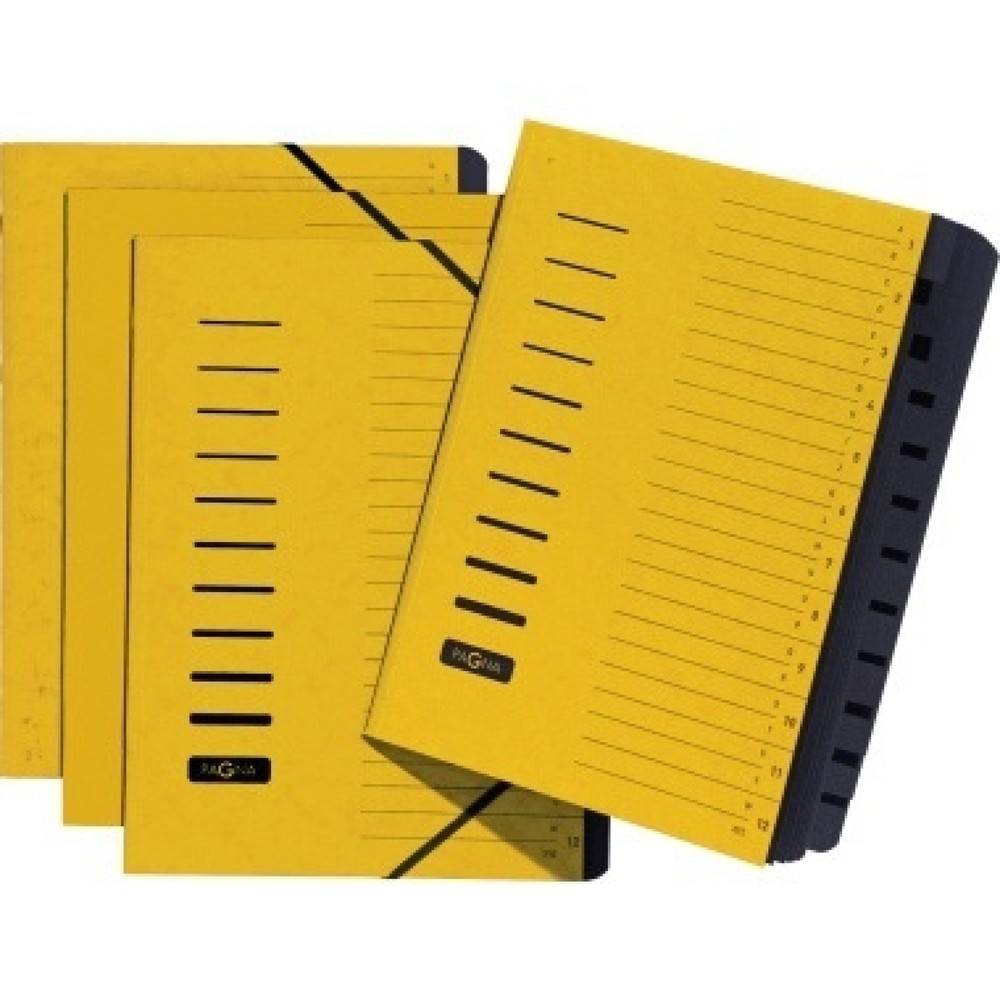 Produktabbildung Nr. 1: PAGNA Ordnungsmappe 24122-05 DIN A4 12Fächer A-Z/1-12 gelb