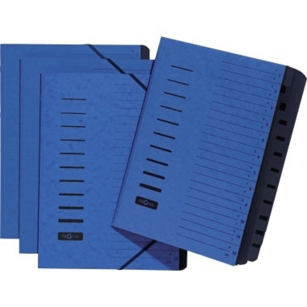 Produktabbildung: PAGNA Ordnungsmappe 24122-02 DIN A4 12Fächer A-Z/1-12 blau