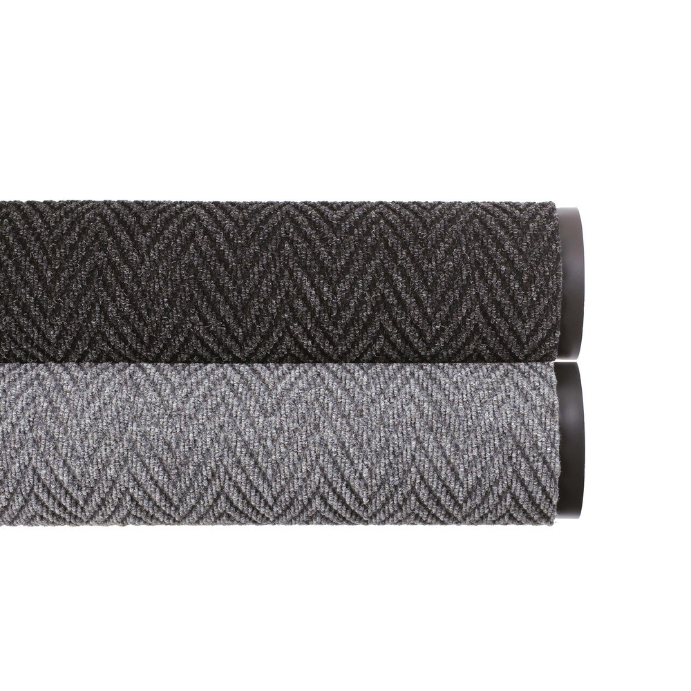 N° de l'image du produit 2 : Paillasson, motif en arête de poisson, PP, LxP 600 x 900 mm, anthracite