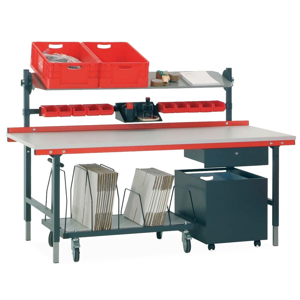 Productafbeelding nr. 5: Rocholz handmatig in hoogte verstelbare paktafel, draagvermogen 200 kg, hxbxd 690-960 x 2.000 x 920 mm