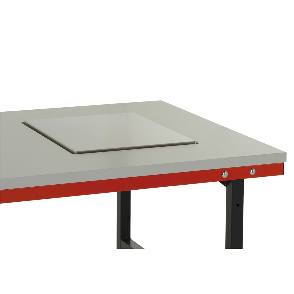 Productafbeelding nr. 3: Rocholz handmatig in hoogte verstelbare paktafel SYSTEM 2000 met weegschaal tot 60 kg, niet ijkbaar, hxbxd 690-960 x 2000 x 920 mm