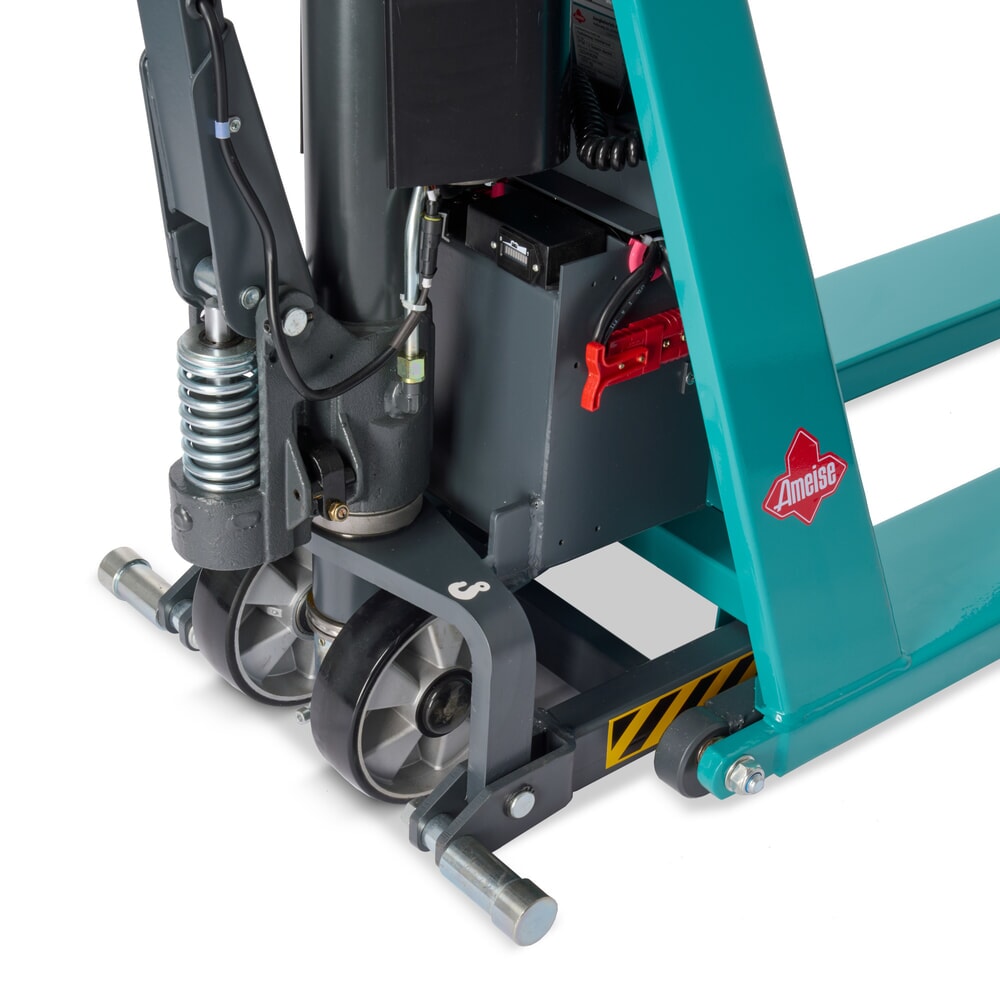 Číslo obrázku produktu 8: Paletový vozík s nůžkovým mechanismem Ameise® PTM 1.0, elektrohydraulický, nosnost 1000 kg, délka vidlí 1150 mm, polyuretan/nylon