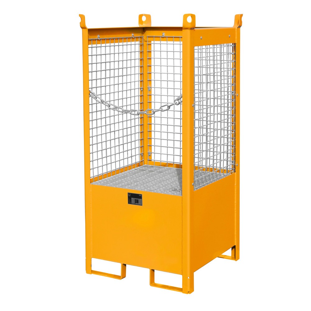 Illustration du produit: Bauer® bac de rétention en acier, palette pour fûts empilable FSP-1 D, peint, jaune-orange