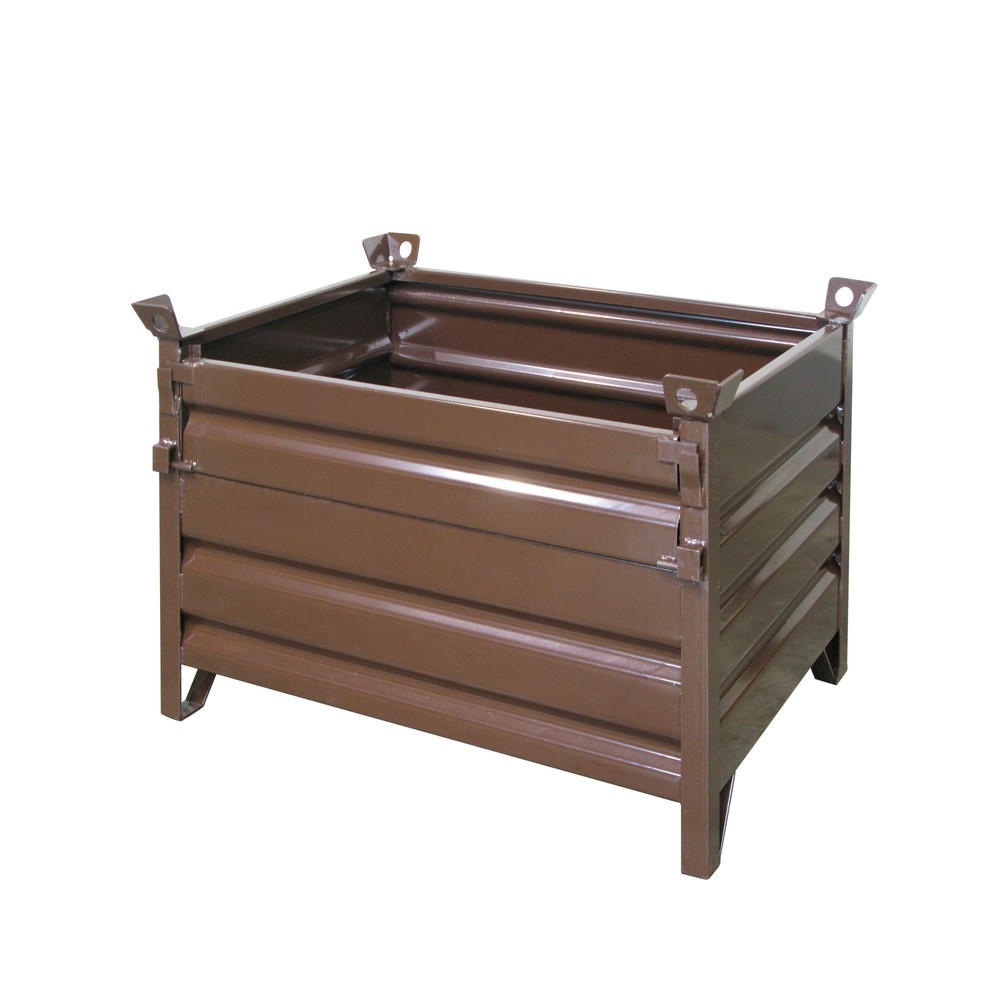 Illustration du produit: Palette empilable à parois pleines Eichinger®, 1 500 kg, LxlxH 1 000x800x750 mm, brun chocolat
