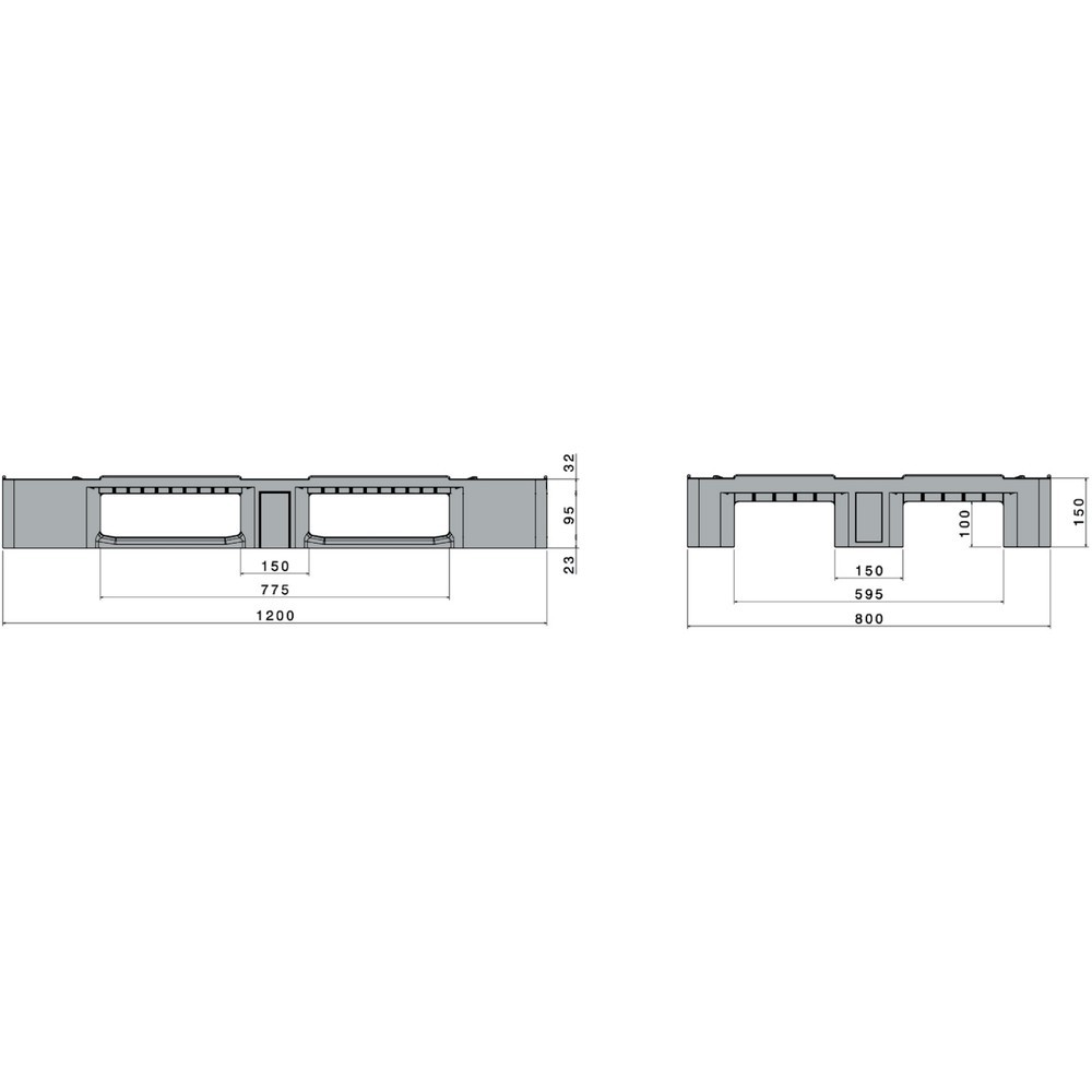 N° de l'image du produit 2 : Palette en plastique CRAEMER, type D1-ECO