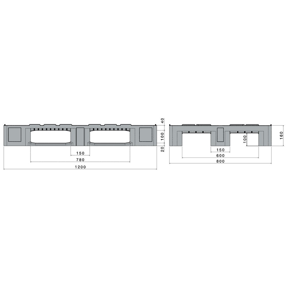 N° de l'image du produit 3 : Palette en plastique CRAEMER, type euro H1