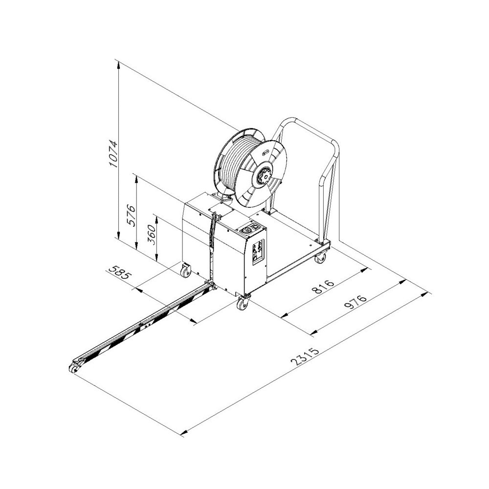 Produktabbildung Nr. 2: Paletten-Umreifungsmaschine TP-502 MV für Bandbreite 16 mm