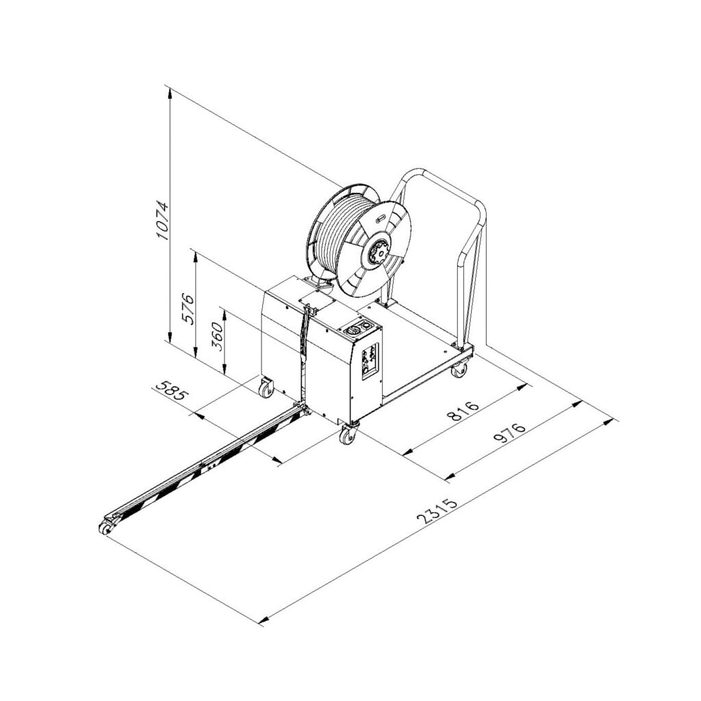 Produktabbildung Nr. 3: Paletten-Umreifungsmaschine TP-502 MV für Bandbreite 16 mm