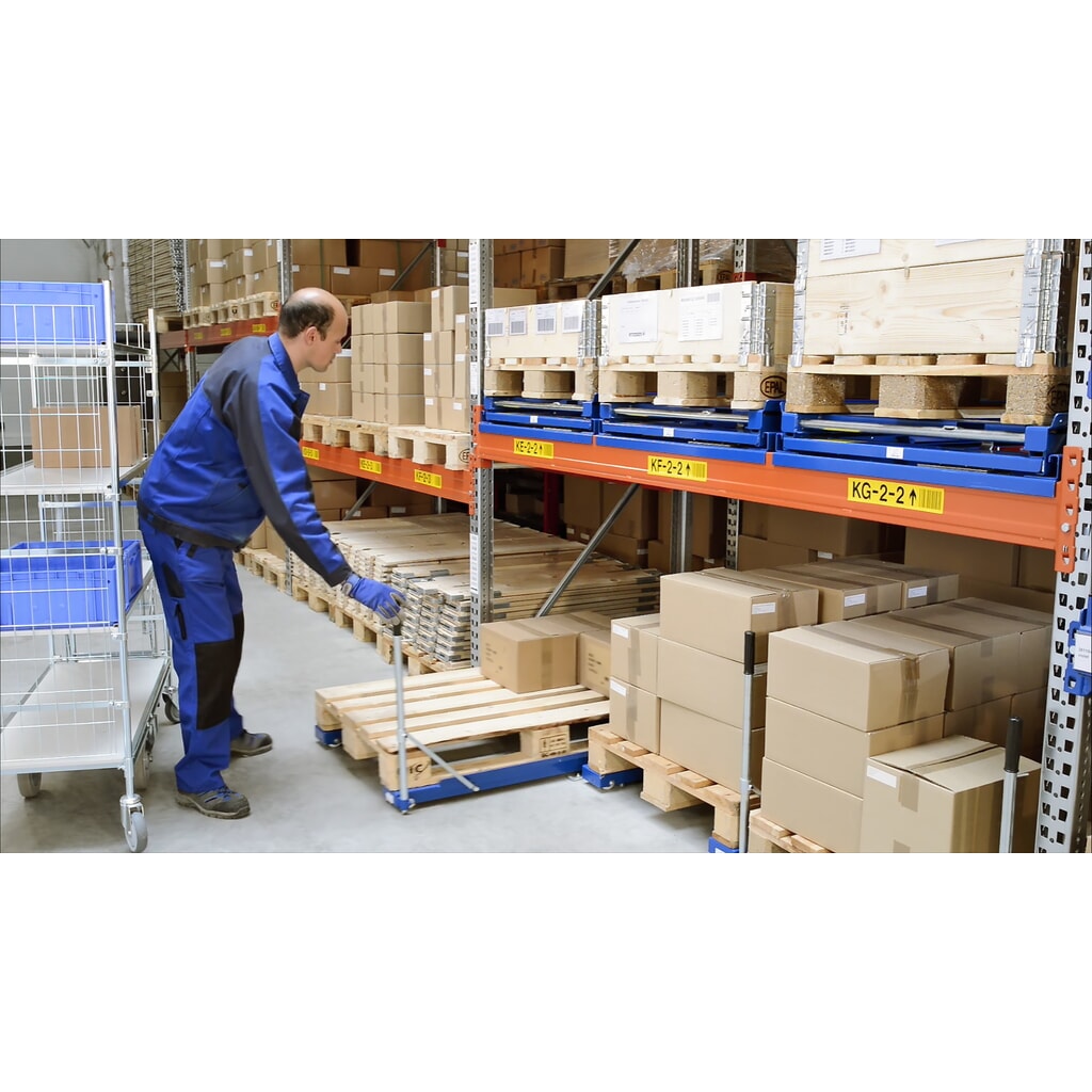 Palettenauszug, Bodenmodell, Tragkraft 800 kg, 85 % Auszugstiefe, mit 700 mm Standardgriff Produktabbildung Nr. 4: Palettenauszug, Bodenmodell, Tragkraft 800 kg, 85 % Auszugstiefe, mit 700 mm Standardgriff