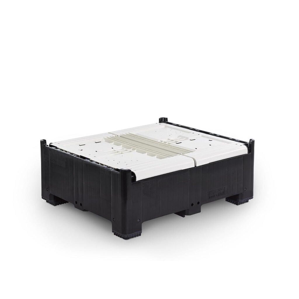 Produktabbildung Nr. 2: Palettenbox, klappbar, geschlossen, 1200x800x800 mm, mit 4 Füßen