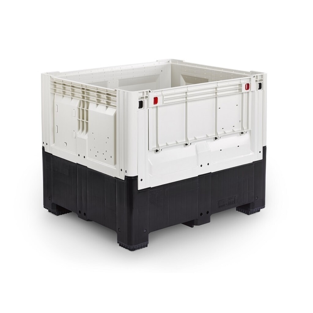 Produktabbildung: Palettenbox, klappbar, geschlossen, 1200x1000x973 mm, mit 4 Füßen