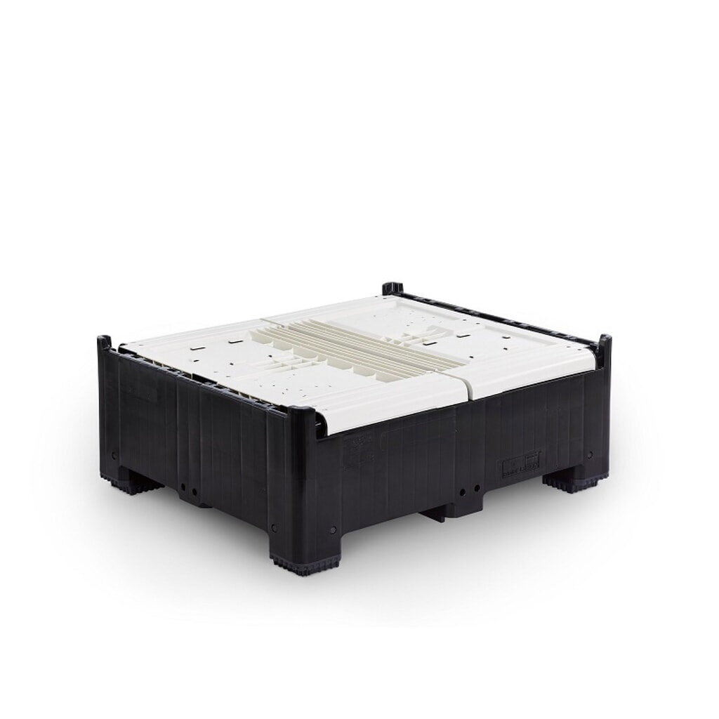 Produktabbildung Nr. 3: Palettenbox, klappbar, geschlossen, 1200x1000x800 mm, mit 4 Füßen