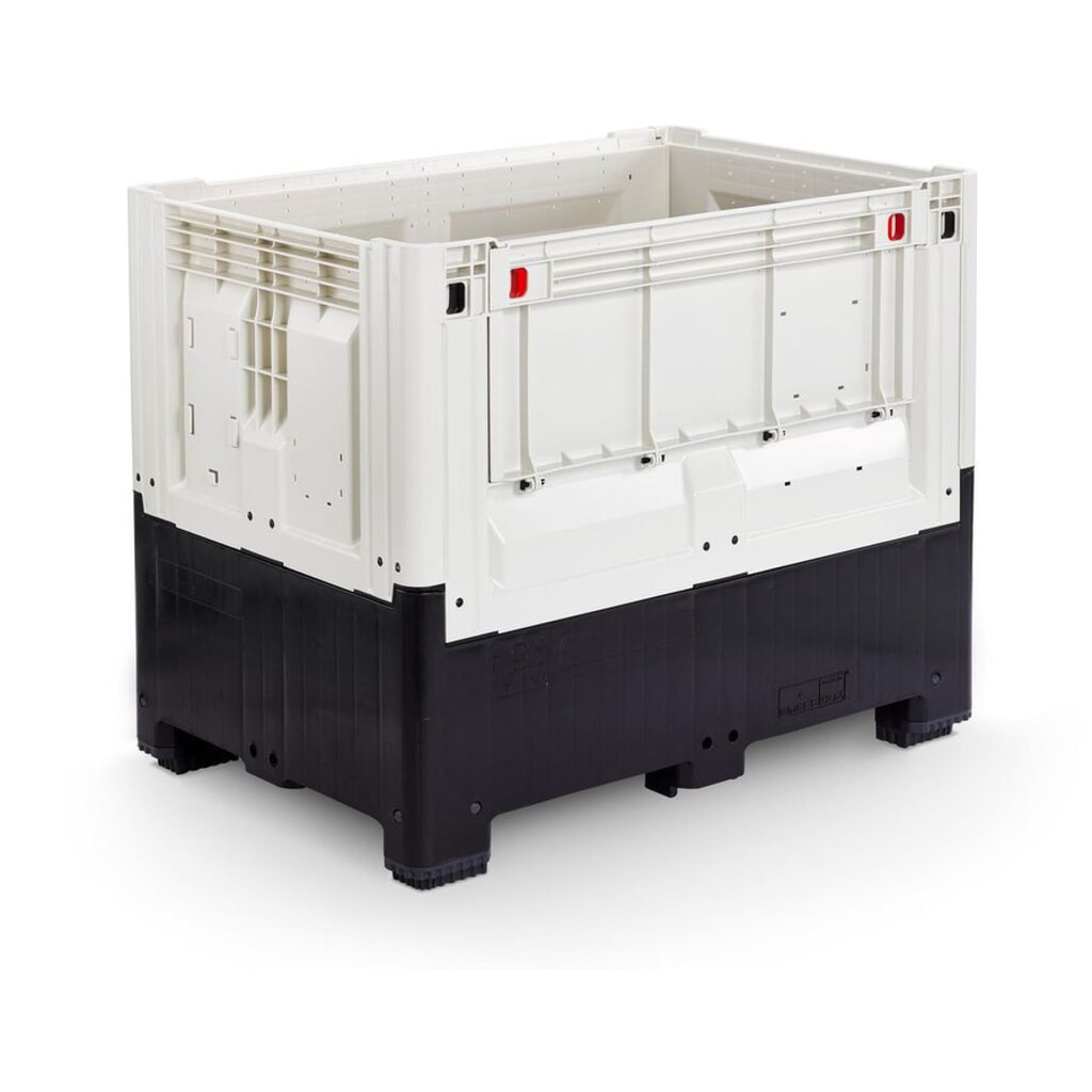 Palettenbox, klappbar, geschlossen, 1200x800x973 mm, mit 4 Füßen Produktabbildung: Palettenbox, klappbar, geschlossen, 1200x800x973 mm, mit 4 Füßen