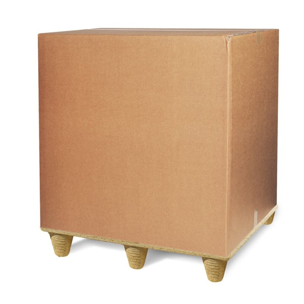 Palettencontainer Wellpappe, 2-wellig, Innenmaß HxBxT 750 x 780 x 580 mm Produktabbildung: Palettencontainer Wellpappe, 2-wellig, Innenmaß HxBxT 750 x 780 x 580 mm
