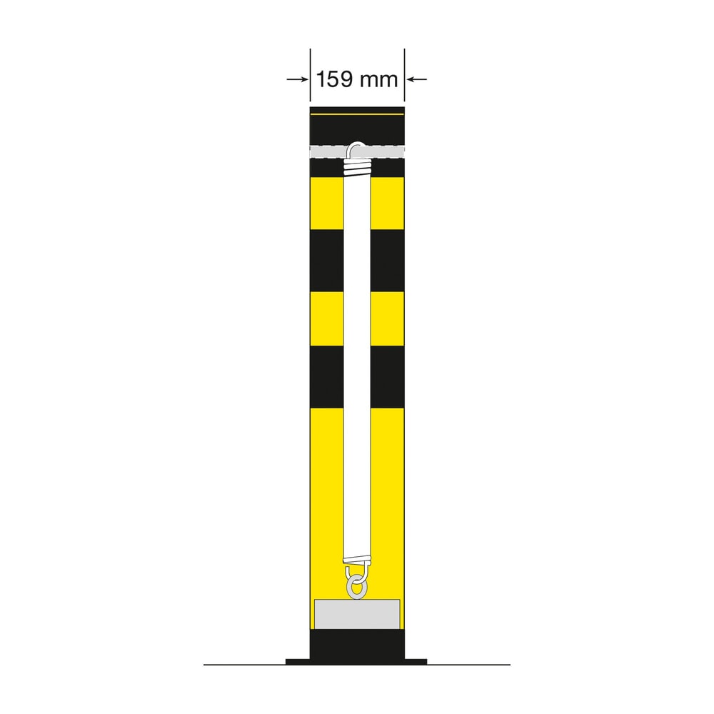 Immagine del prodotto n. 3: Paletto anticollisione MORAVIA inclinabile Swing, per interni, altezza 965 mm, Ø 159 mm