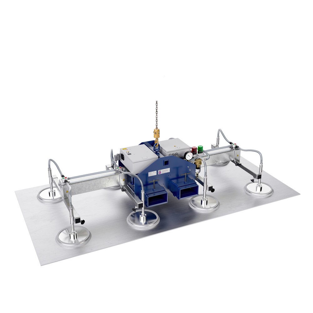 N° de l'image du produit 2 : Palonnier à ventouses AERO-LIFT® AERO-SELECT, avec 4 plaques-ventouse, capacité de charge 150 kg, longueur de traverses 2 000 mm