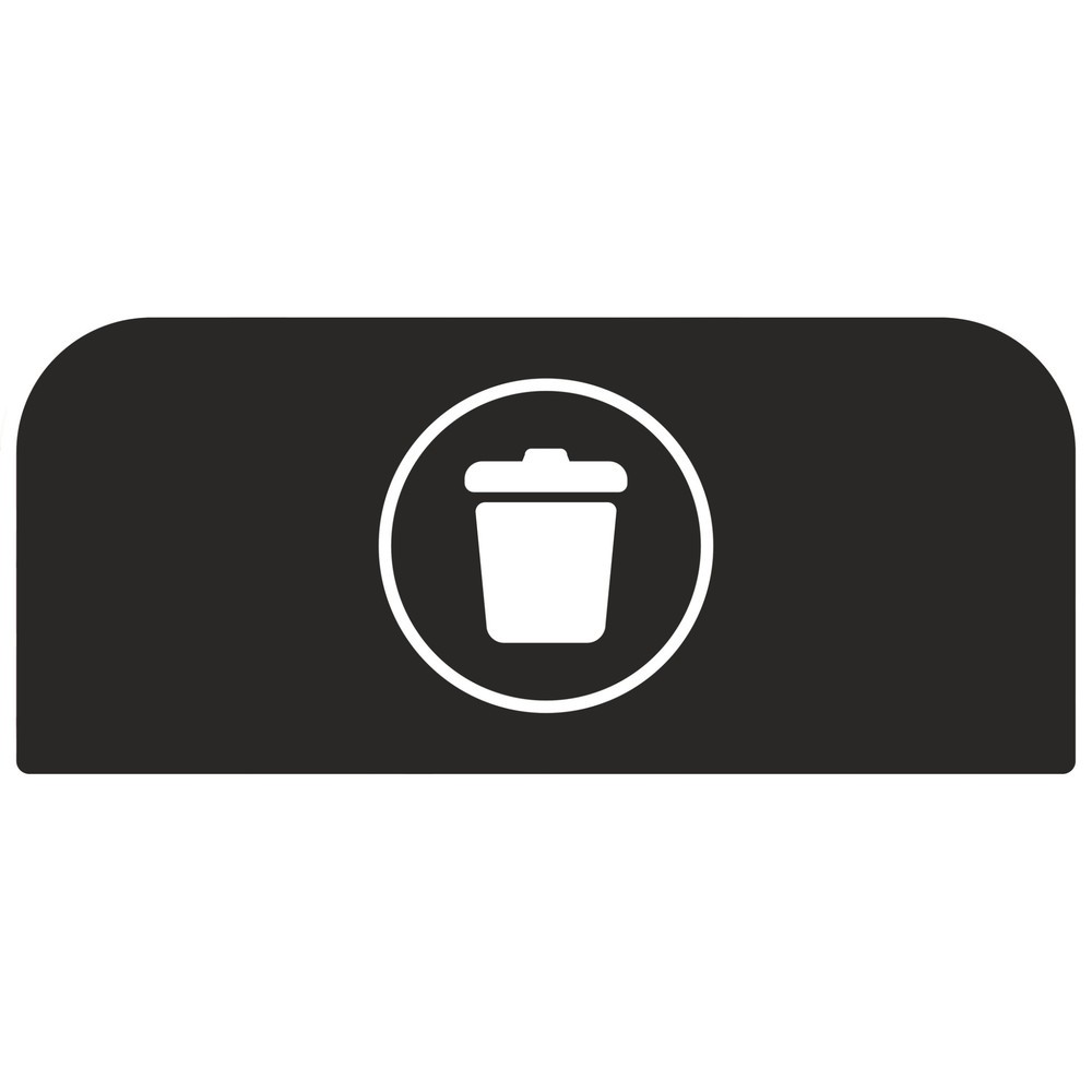 Imagen del producto: Panel informativo de residuos para el cubo residuos Rubbermaid® Configure Recycling, 57 litros, negro