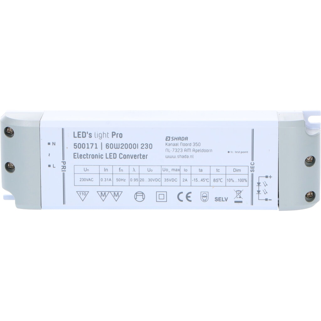 Panel-Netzteil - 60W IP20 - dimmbar Produktabbildung: Panel-Netzteil - 60W IP20 - dimmbar