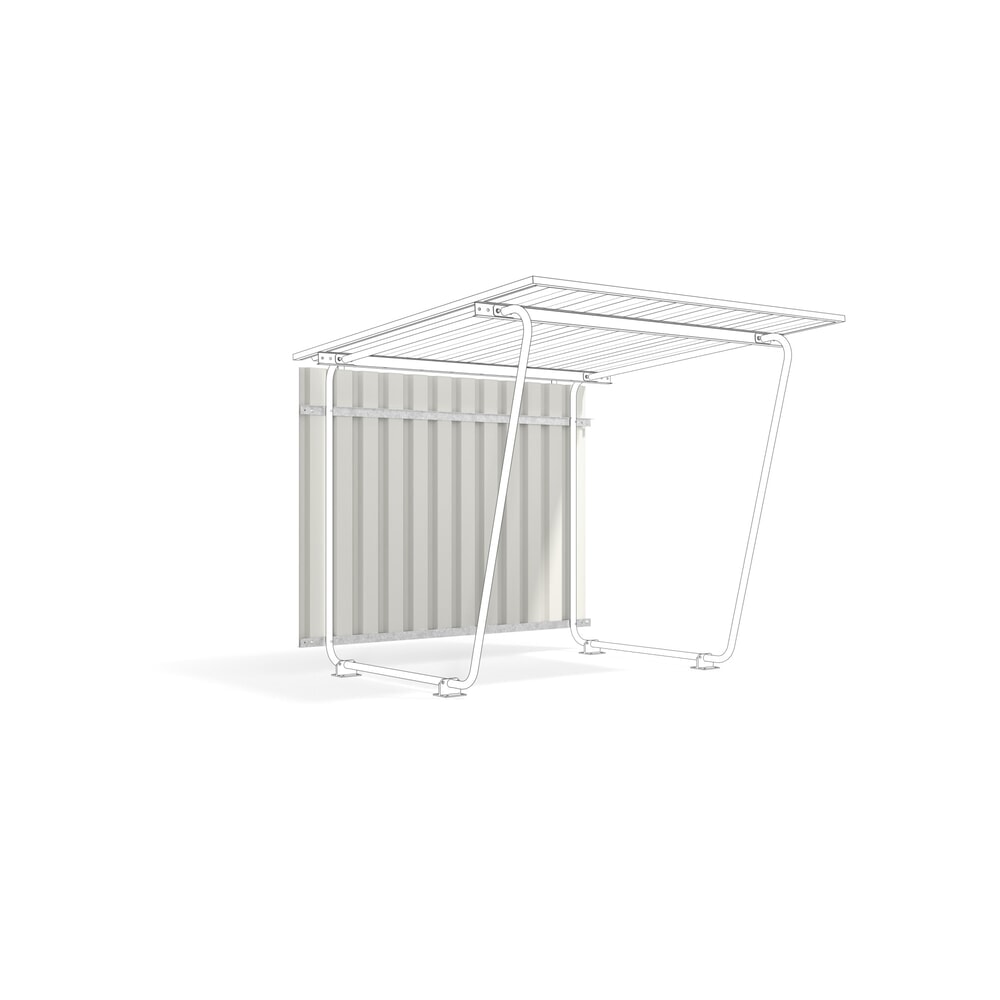 Illustration du produit: Panneau arrière pour toiture pour travée de base 1 face avec largeur 2,145 mm