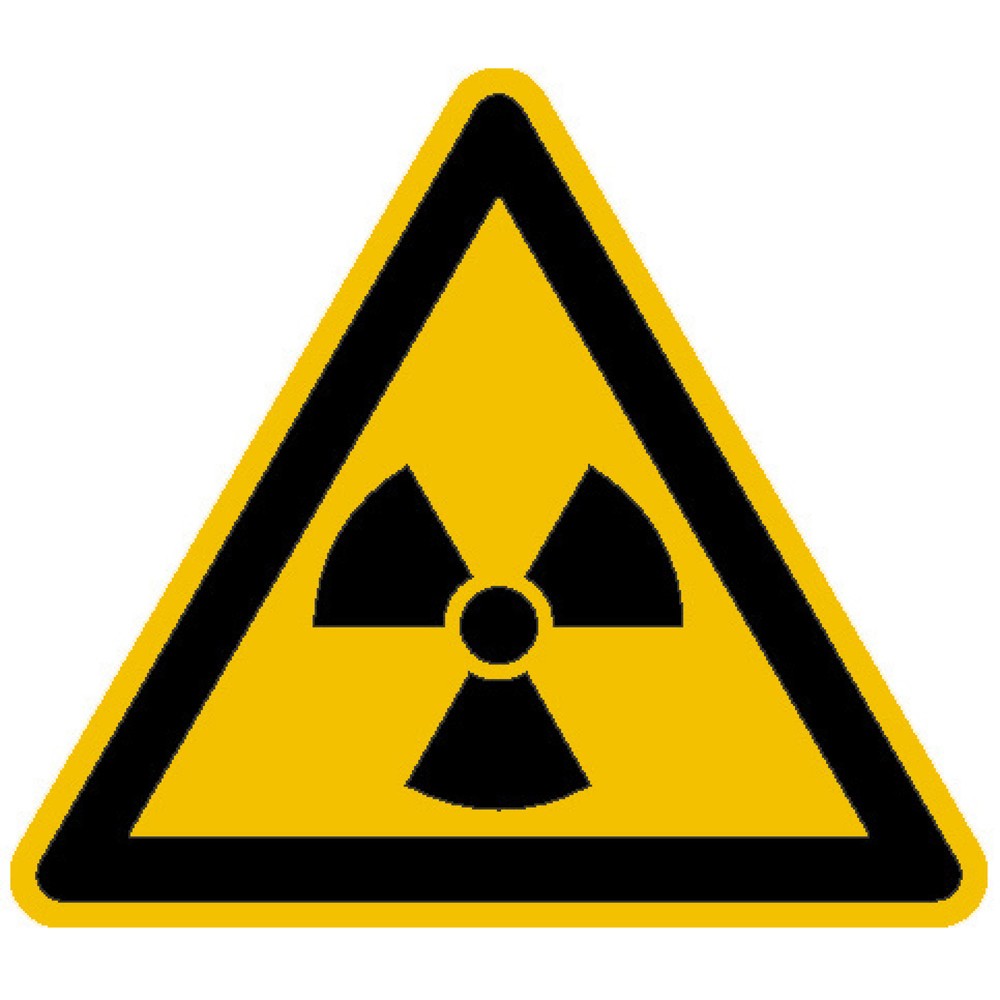 Illustration du produit: SafetyMarking® Avertissement relatif aux substances radioactives, longueur de côté 100 mm, film