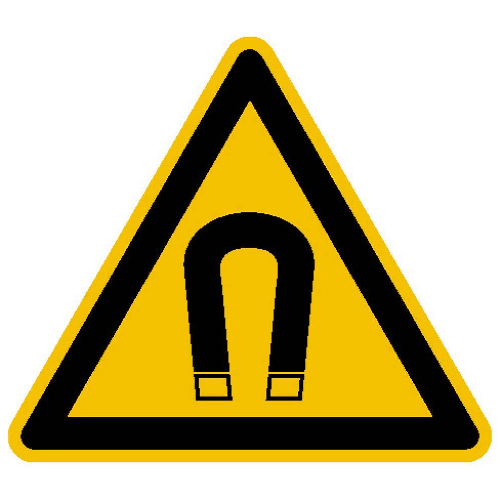 Illustration du produit: SafetyMarking® Avertissement de champ magnétique, longueur de côté 100 mm, film