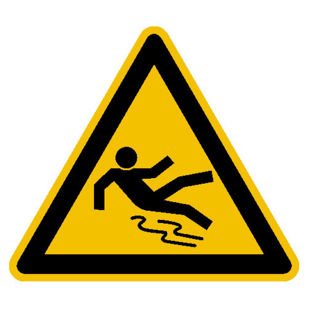 Illustration du produit: SafetyMarking® Avertissement : risque de glissade, longueur de côté 200 mm, film