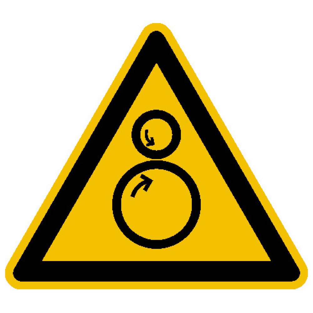 Illustration du produit: SafetyMarking® Avertissement : risque de happement, longueur de côté 100 mm, film