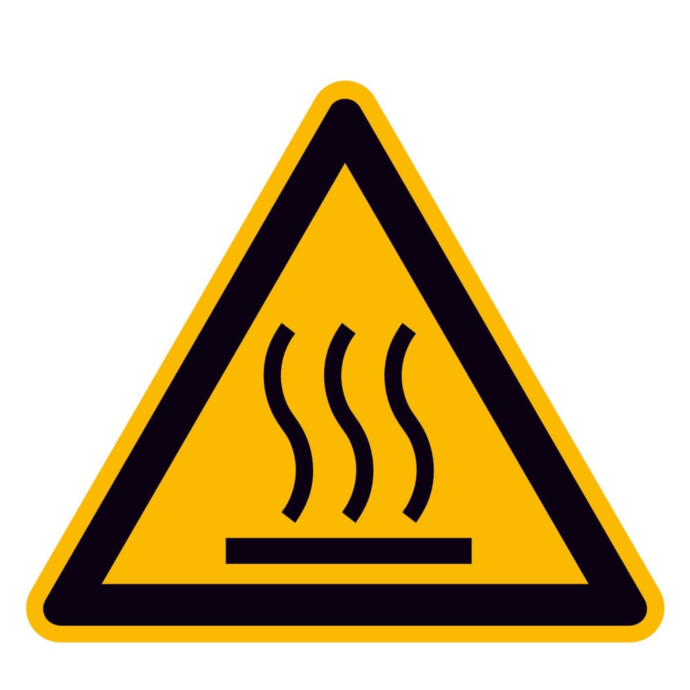 Illustration du produit: SafetyMarking® Avertissement de surface chaude, longueur de côté 100 mm, film