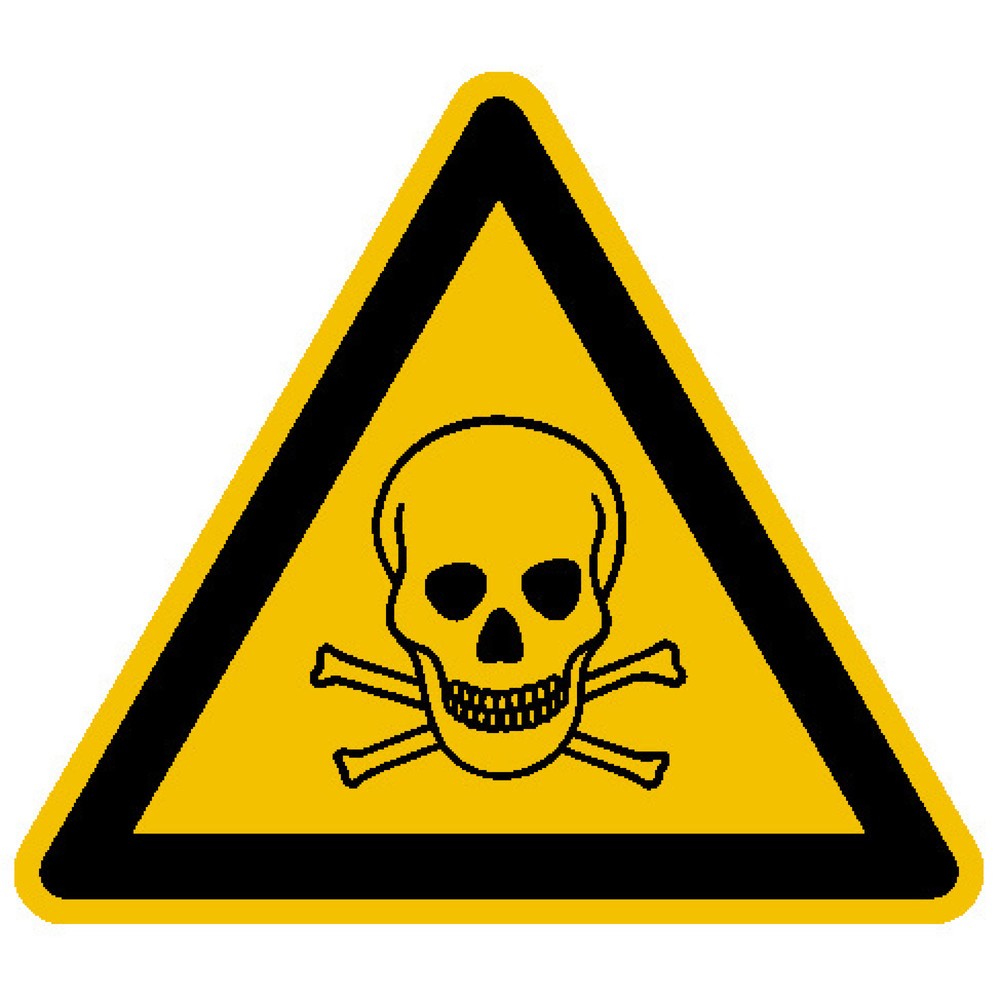 Illustration du produit: SafetyMarking® Avertissement relatif aux substances toxiques, longueur de côté 100 mm, film