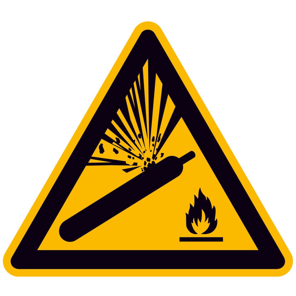 Illustration du produit: SafetyMarking® Danger Bouteilles de gaz, longueur des côtés 100 mm, film