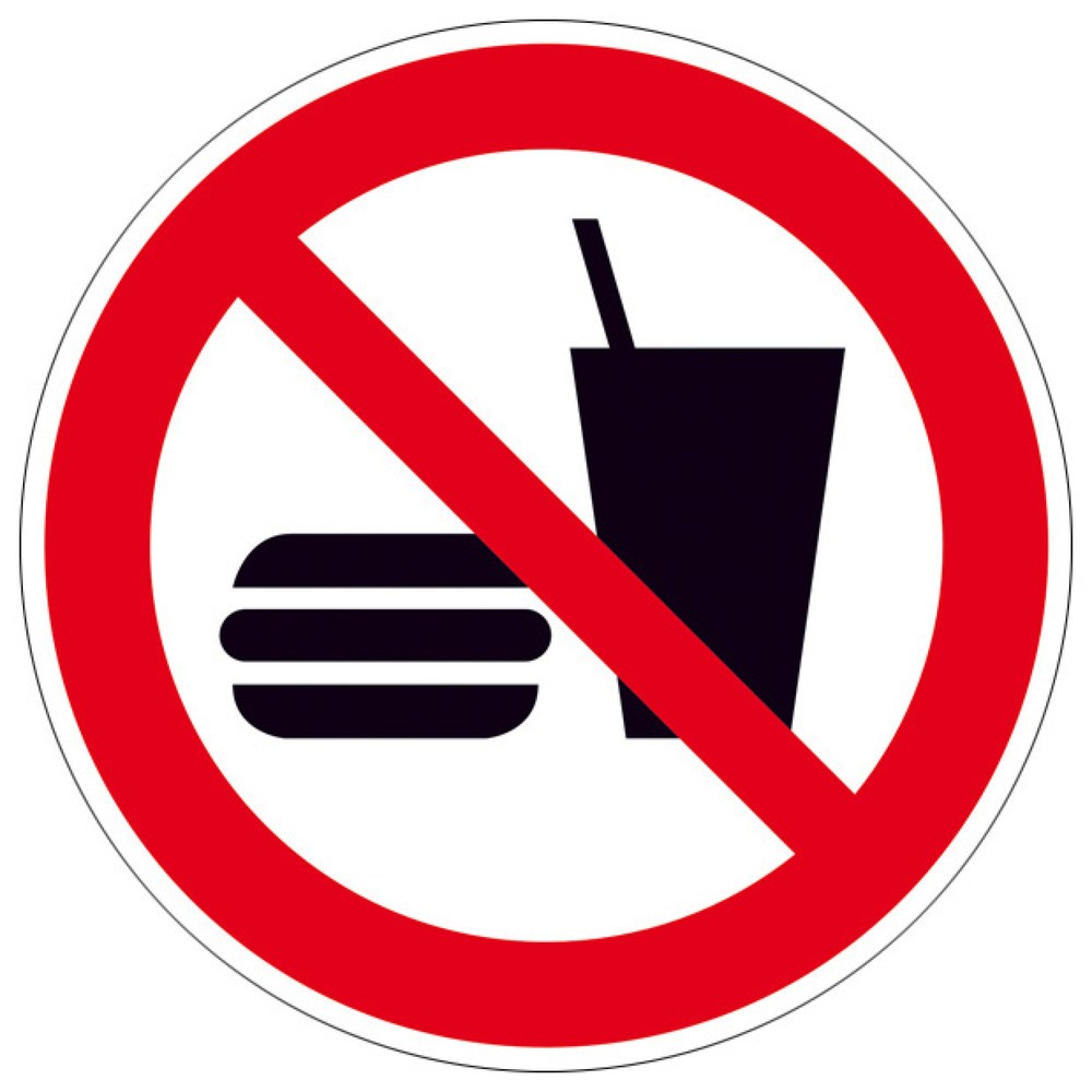 Illustration du produit: SafetyMarking® Défense de manger et de boire, Ø 200 mm, film